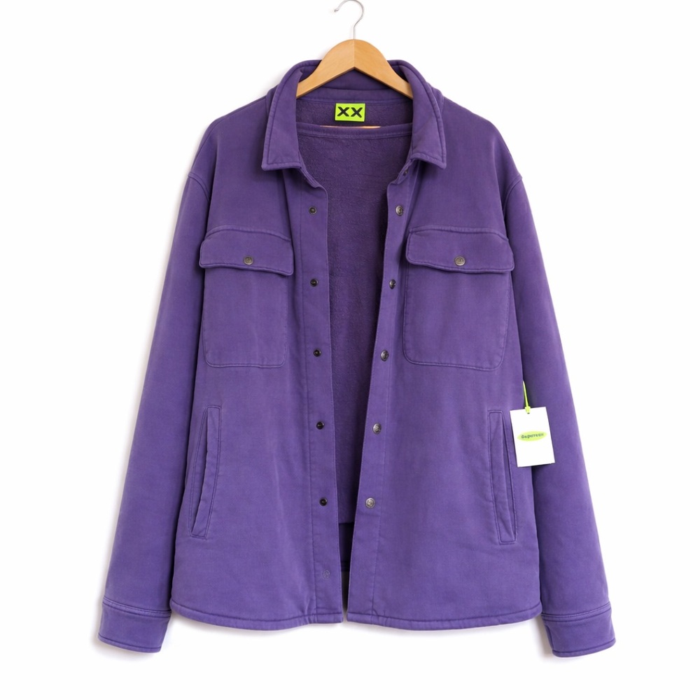 Supervsn Studios Men’s Peace Over Button Up Overshirt Light Jacket Size XL NWT - Picture 4 of 16